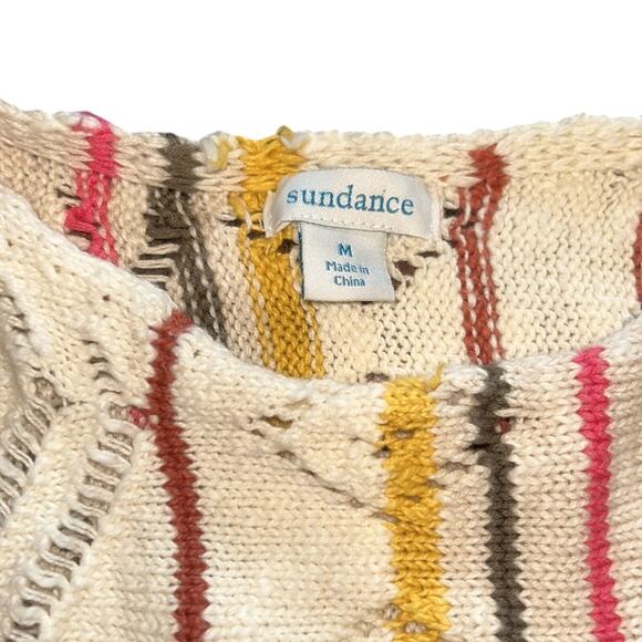 Sundance Patina Striped Sweater Elbow Sleeve Women Medium - Picture 2 of 7